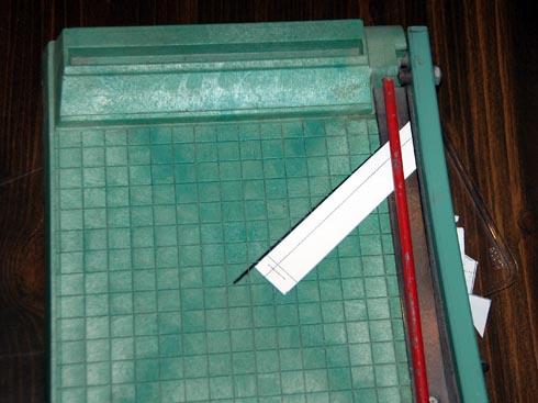 The first end cut is made.