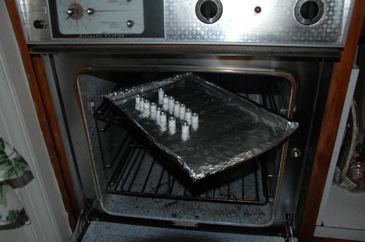 Bullets are ready to come from the oven.