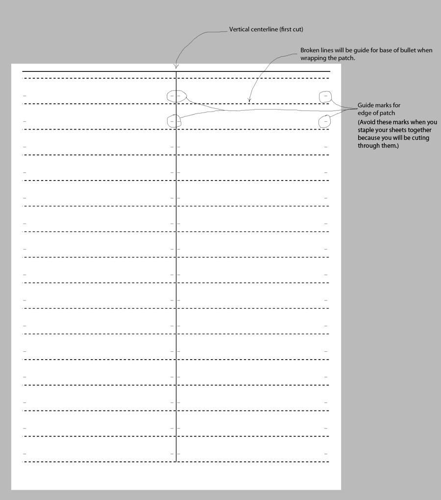 The template for cutting patches.